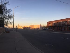 An empty El Paso road in the time of global shelter in place 